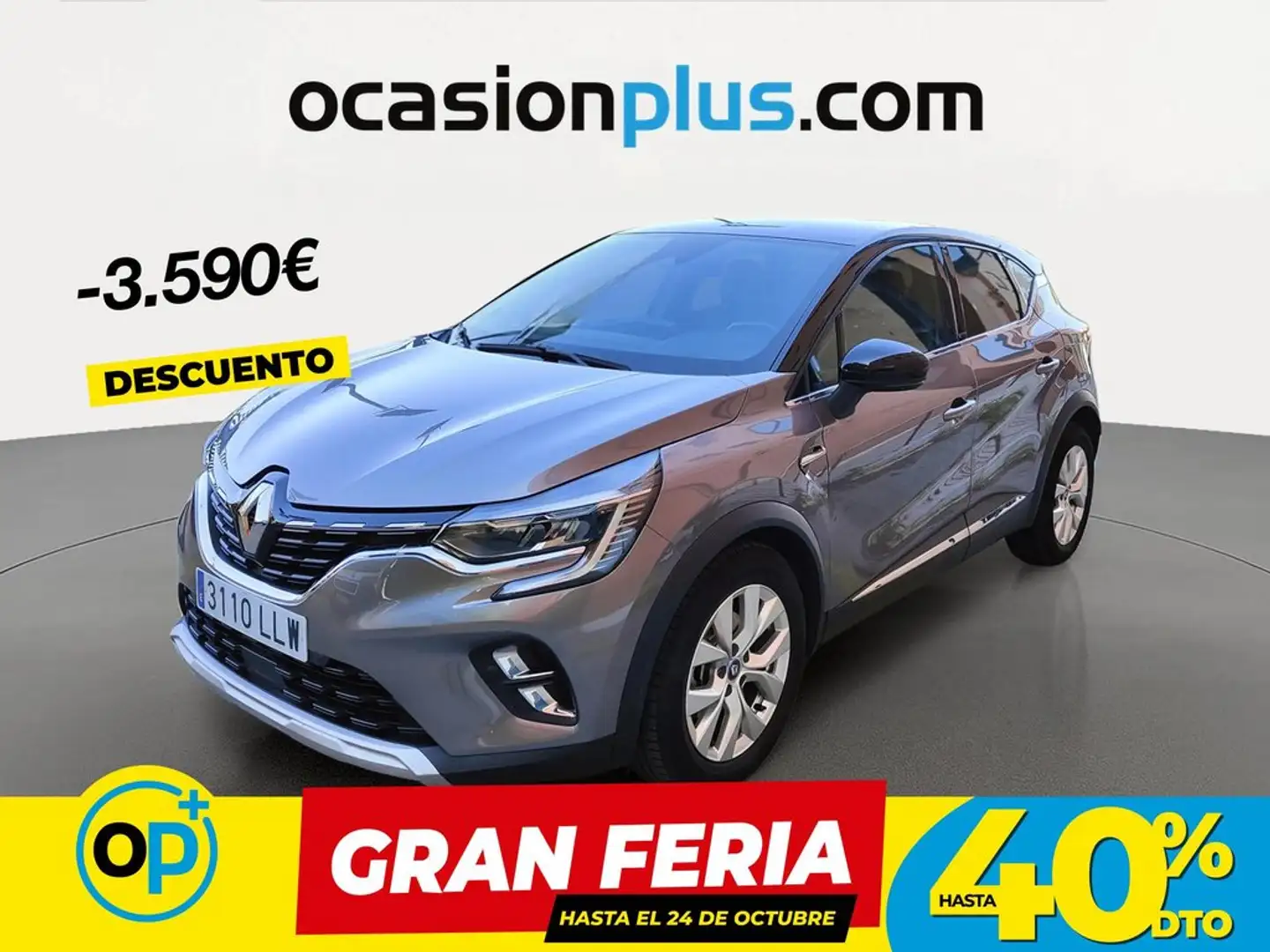 Renault Captur E-TECH Híbrido Enchufable Zen 117kW Gris - 1