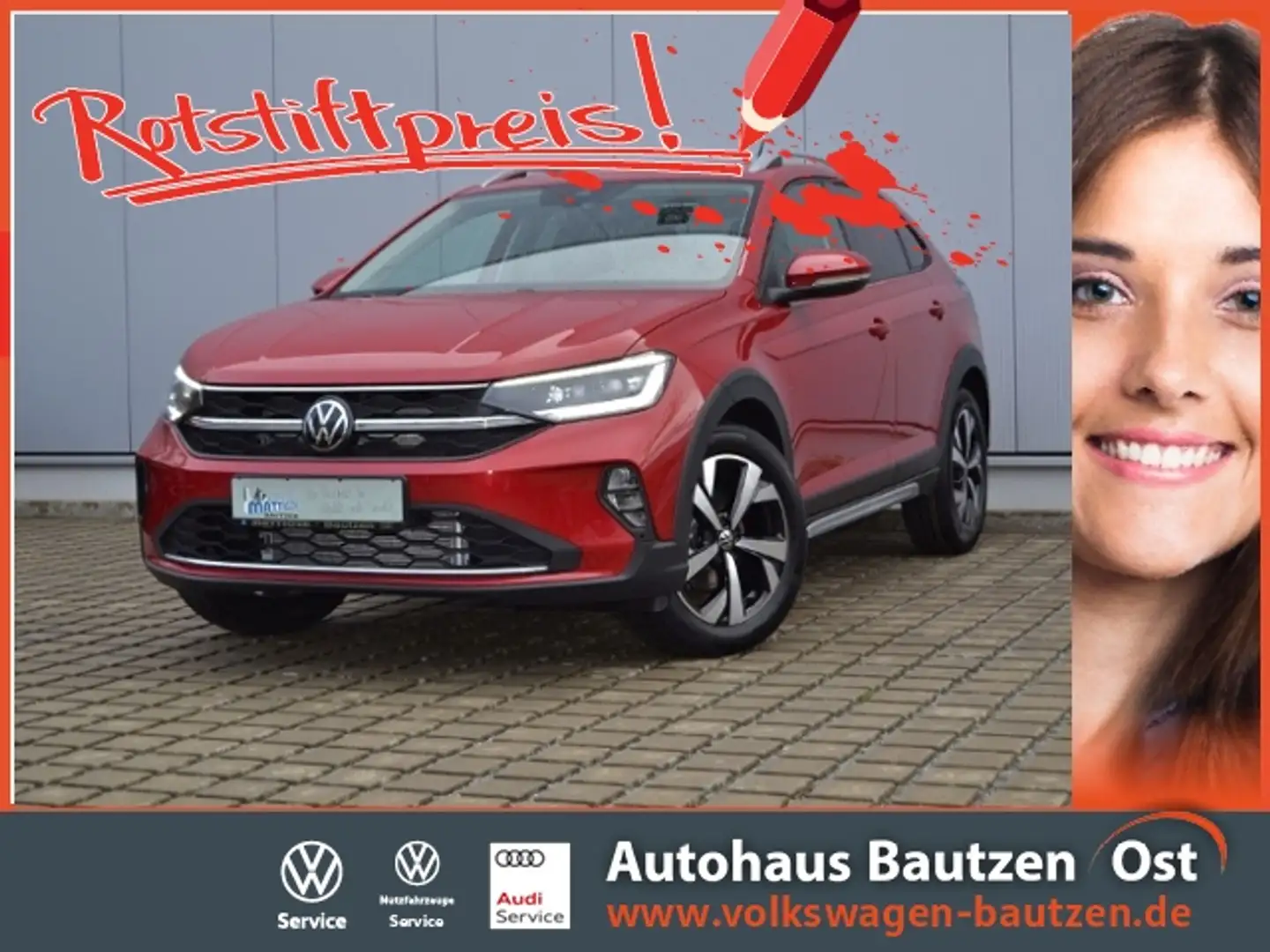 Volkswagen Taigo 1.5 TSI 150 PS DSG Style IQ.DRIVE-PAKET/AHK/MATRI Rot - 1