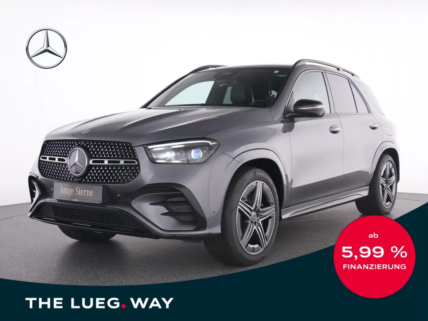 Mercedes-Benz GLE 350 de 4M AMG+Pano+MBeam+Air+AHK+Totw+Sitzkl Gris - 1