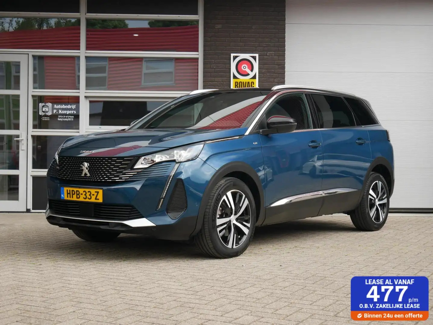 Peugeot 5008 1.2 PureTech GT-Line 7P| Camera| Navi+BT Blau - 1