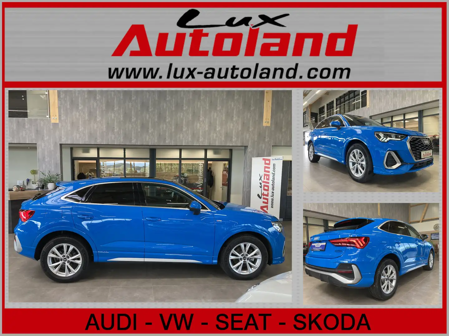 Audi Q3 Sportback TDI S line S-tro AHK Navi Pano 5JG Bleu - 1