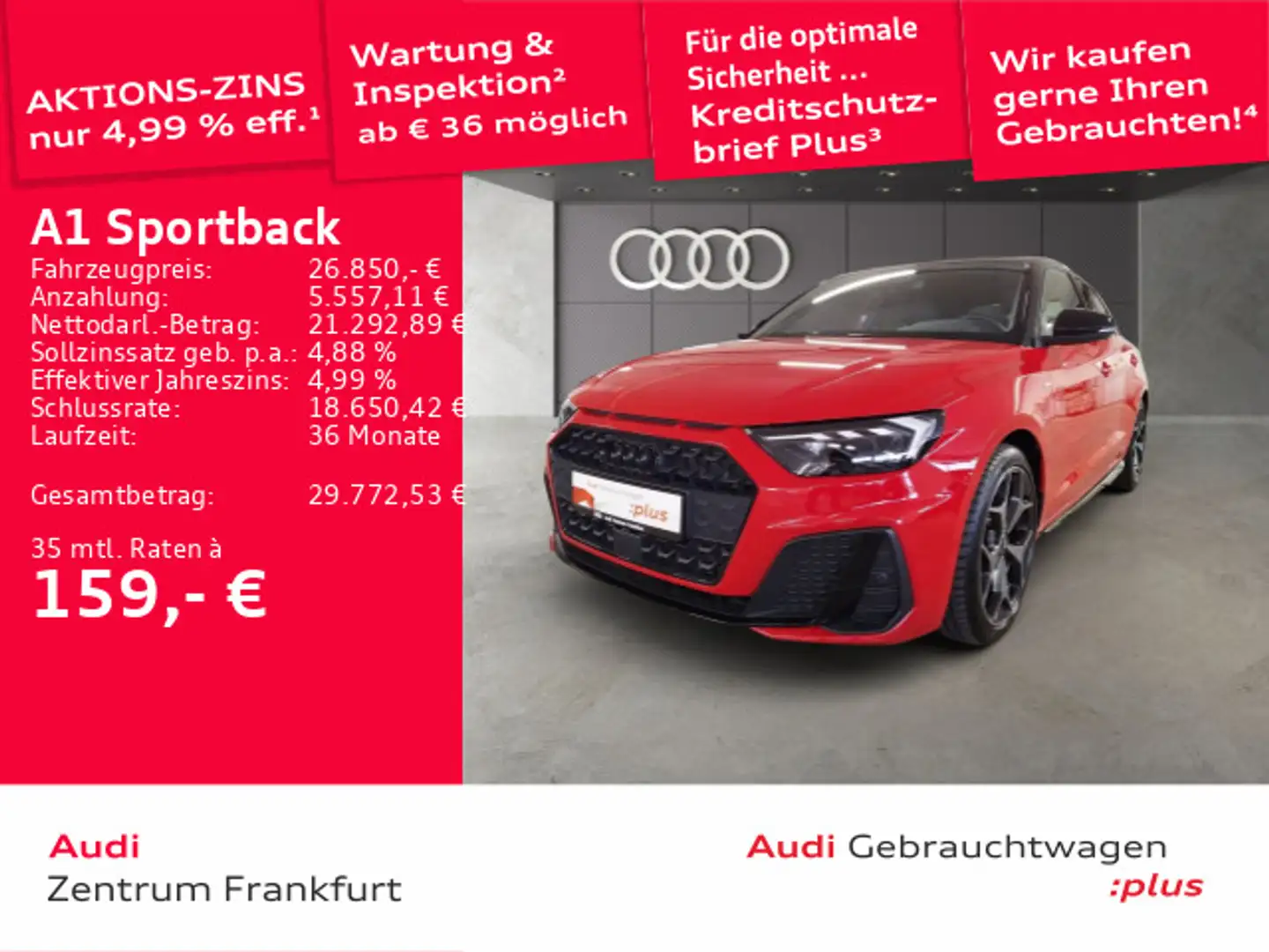Audi A1 35 TFSI S tronic S line LED Navi Te Rot - 1