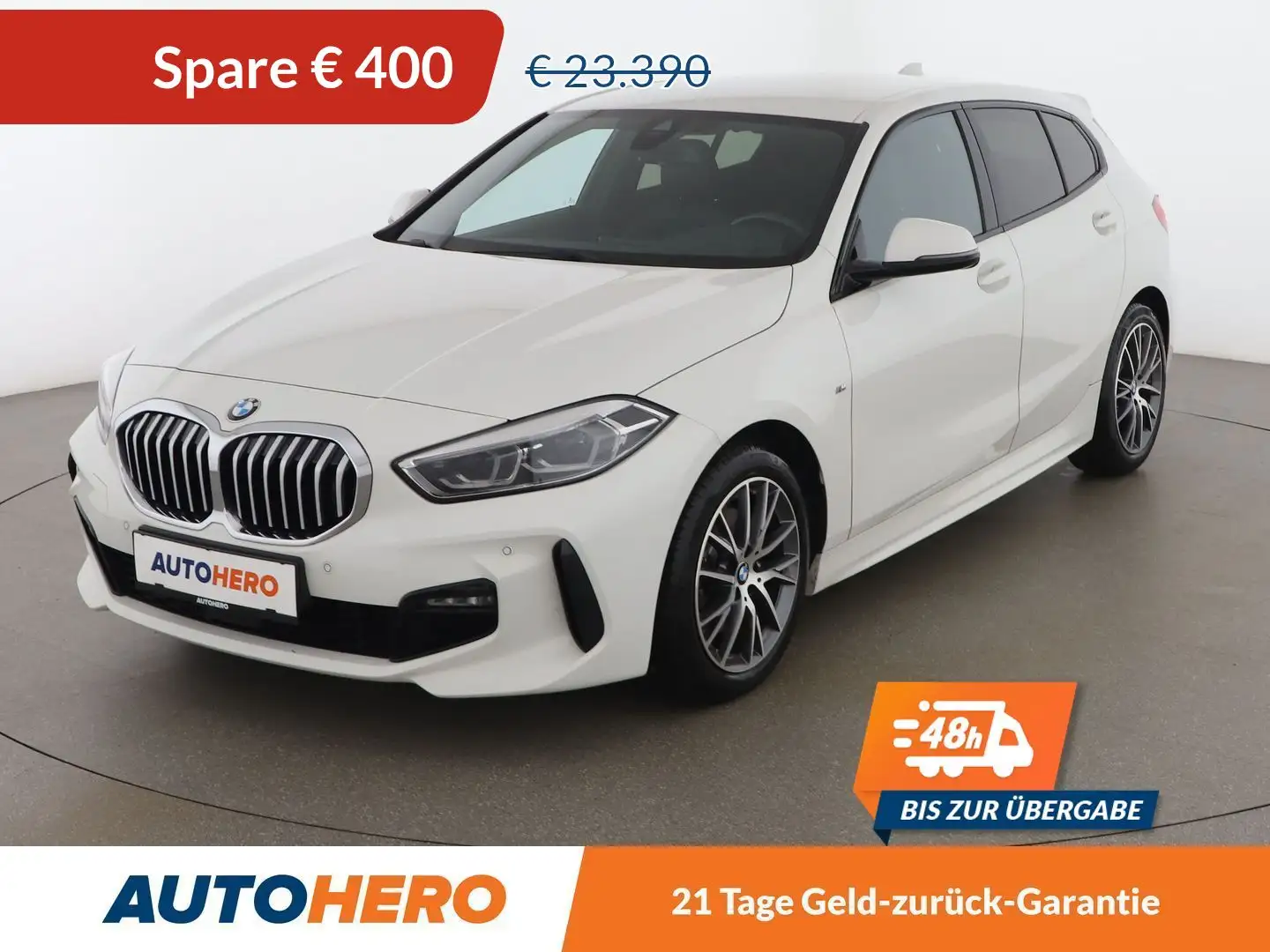 BMW 116 116d M Sport Aut. *LED*NAVI*ACC*BT*SHZ*SPUR* Weiß - 1