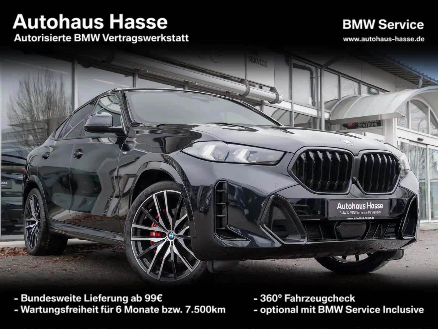 BMW X6 xDrive30d M-Sport Pro 22Z 360° AktLENK LUFTFED Schwarz - 1