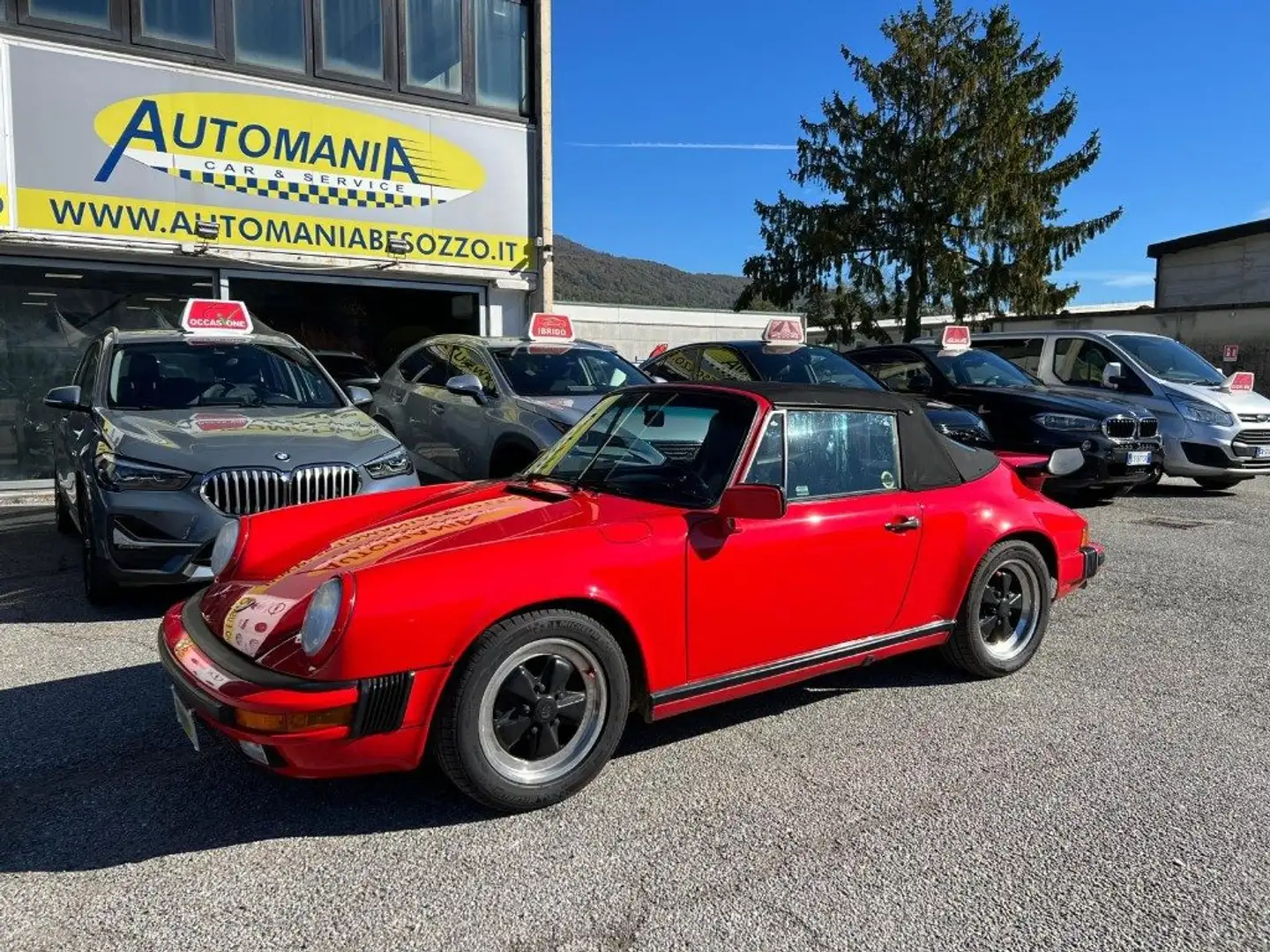 Porsche 911 3.2 Carrera Cabriolet Rouge - 1