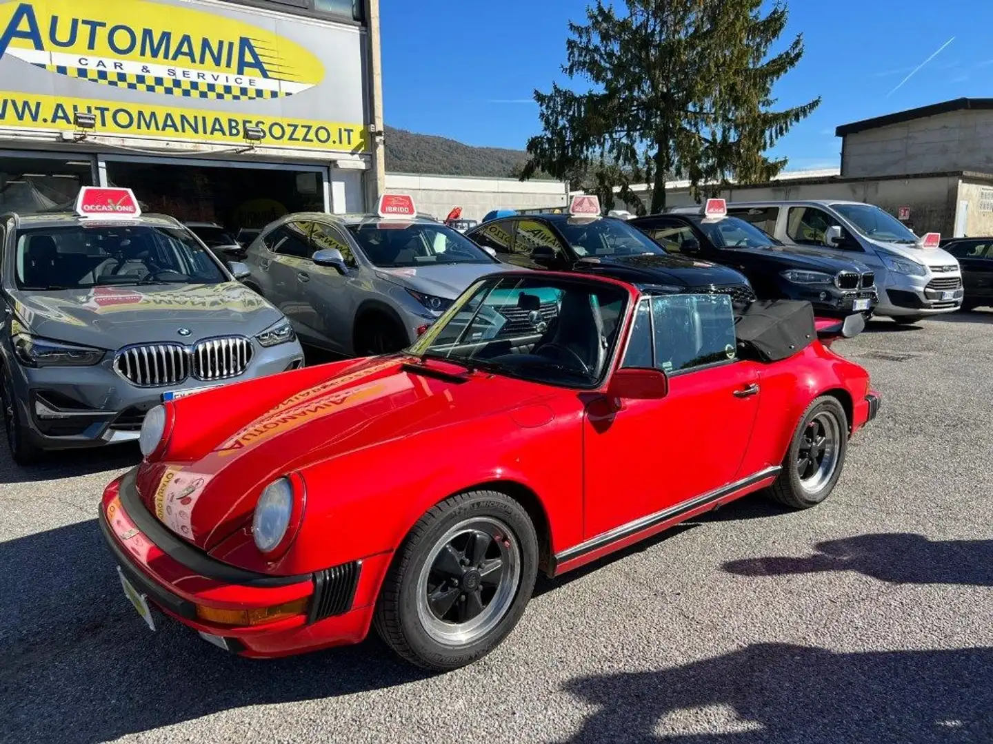Porsche 911 3.2 Carrera Cabriolet Rouge - 1