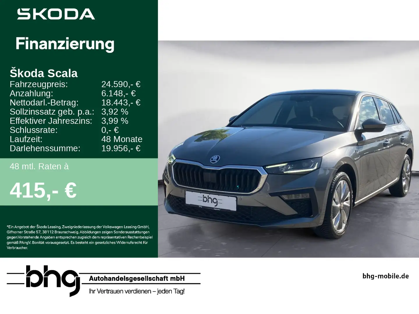 Skoda Scala 1.0 TSI DSG Drive Grau - 1