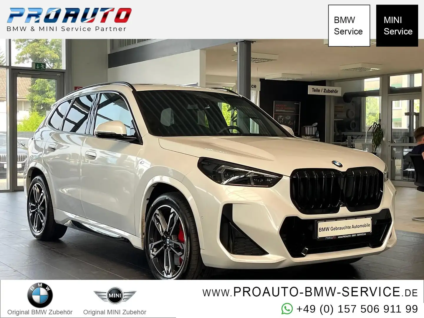 BMW X1 18i sDr M Sport Pro AHK/Pano/Komf.Zg/360°/HUD/19" Weiß - 1