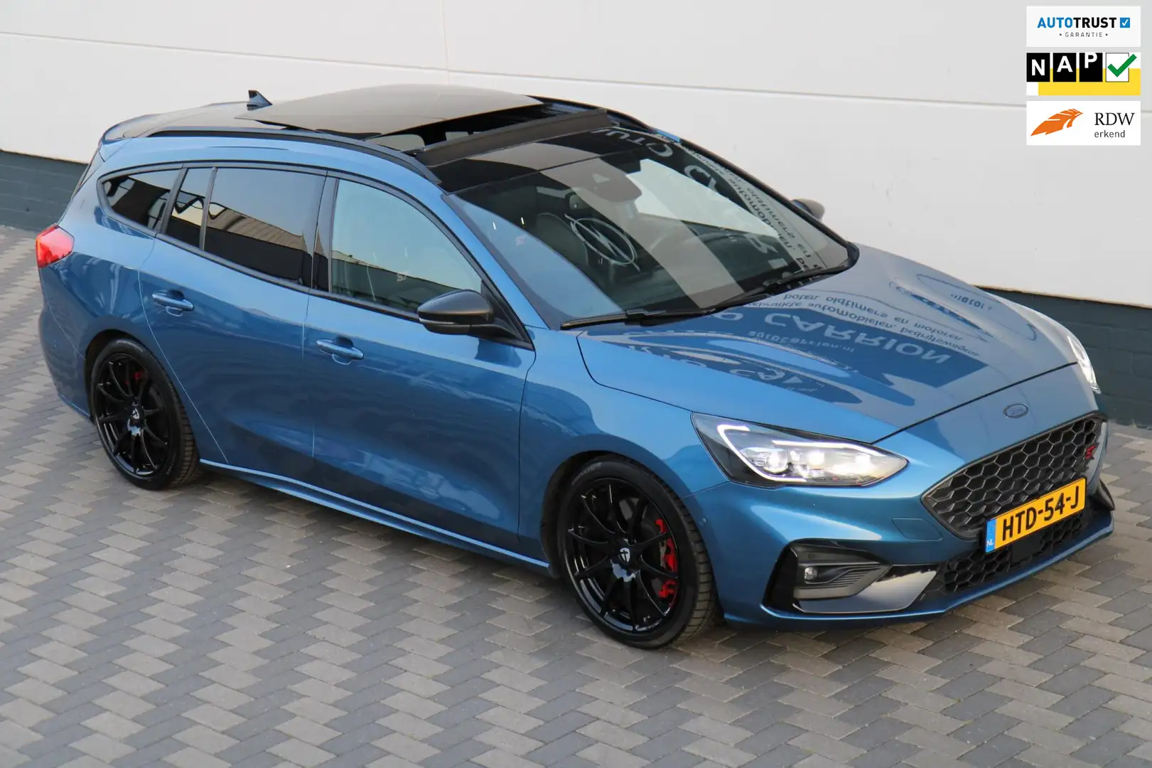 Ford Focus Wagon 2.3 EcoBoost ST-3 Panodak Launch Control Blauw - 1