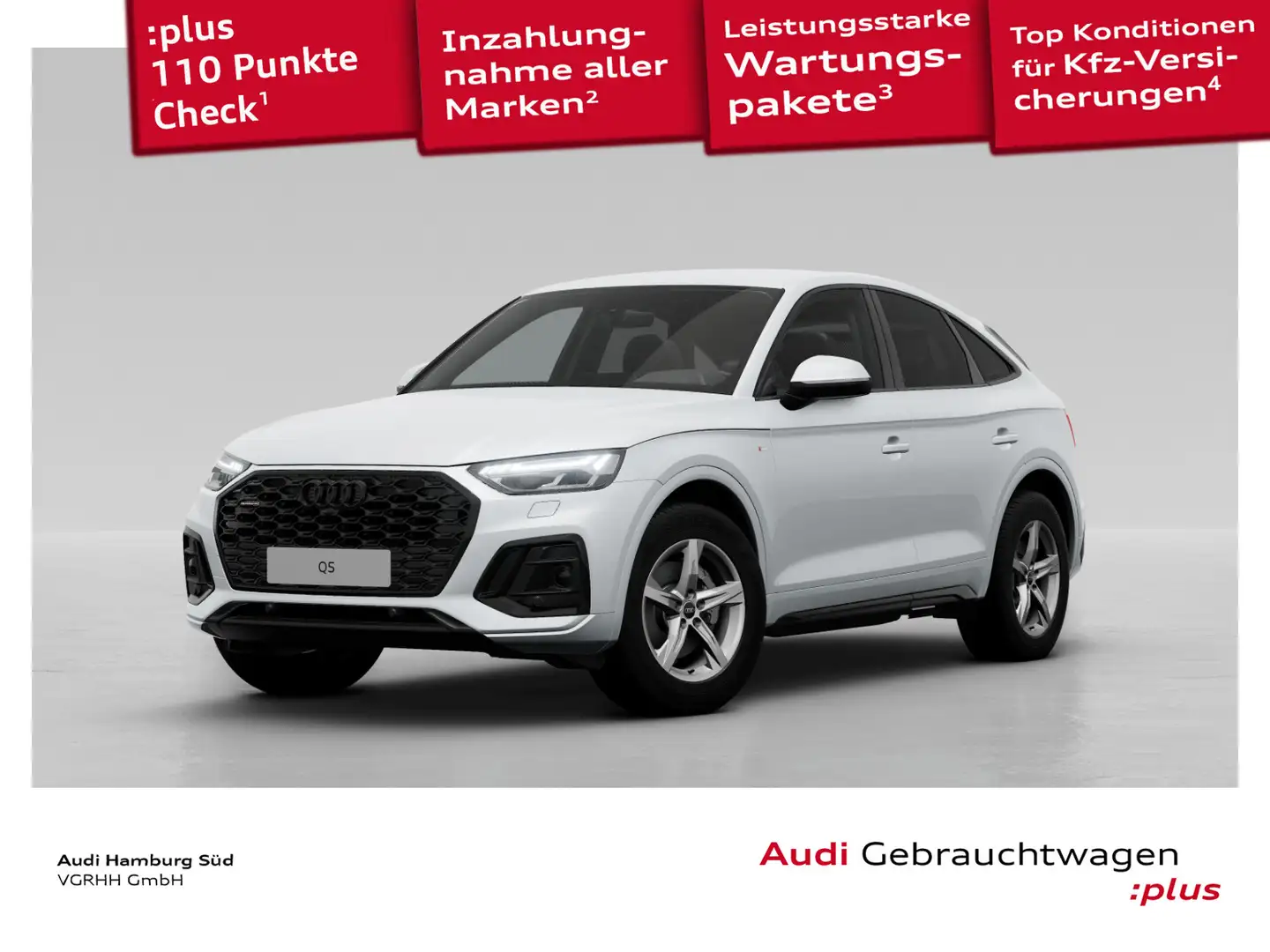 Audi Q5 40 TFSI qu S tronic 2xS LINE/MATRIX Weiß - 1