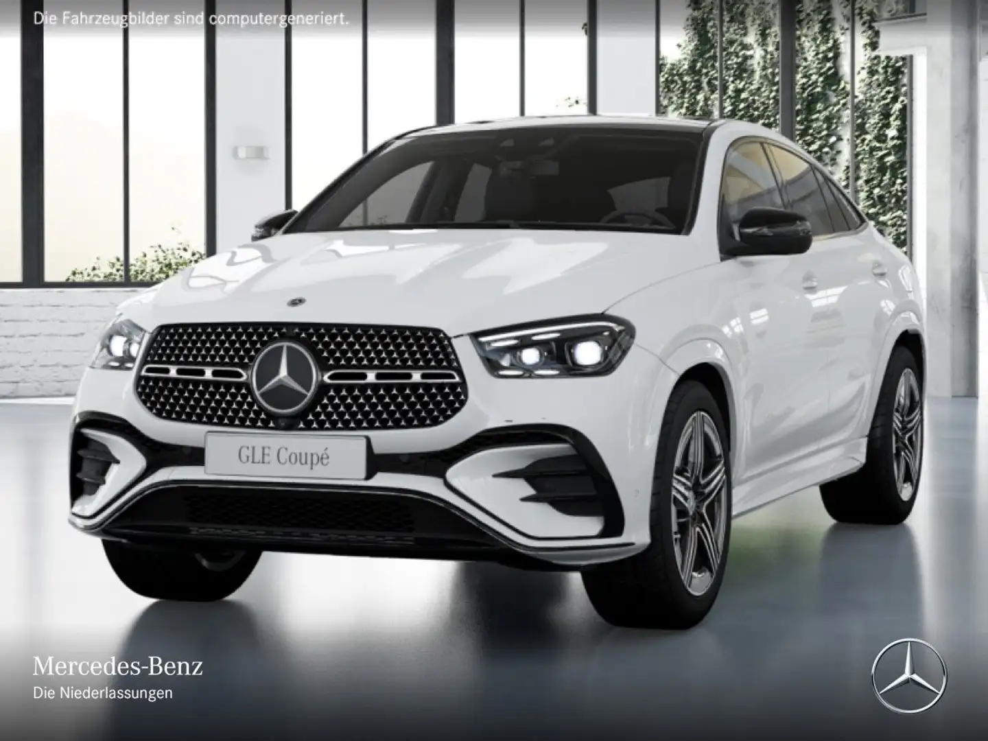Mercedes-Benz GLE 350 de Coupé 4M AMG+NIGHT+PANO+360+AHK+HUD+9G Weiß - 2