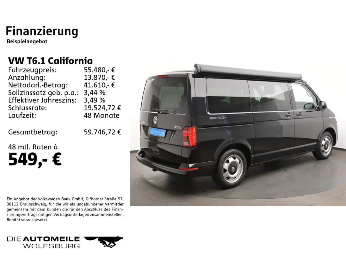 Volkswagen T6.1 California 2.0 TDI DSG 4Motion California B Noir - 2