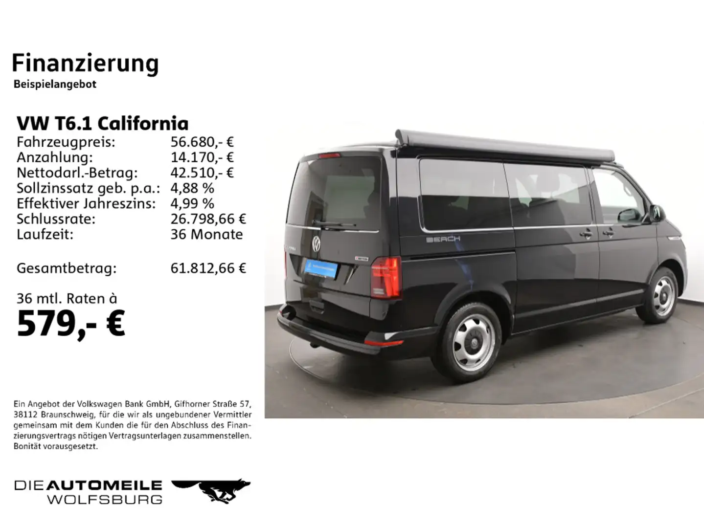 Volkswagen T6.1 California 2.0 TDI DSG 4Motion California B Negru - 2