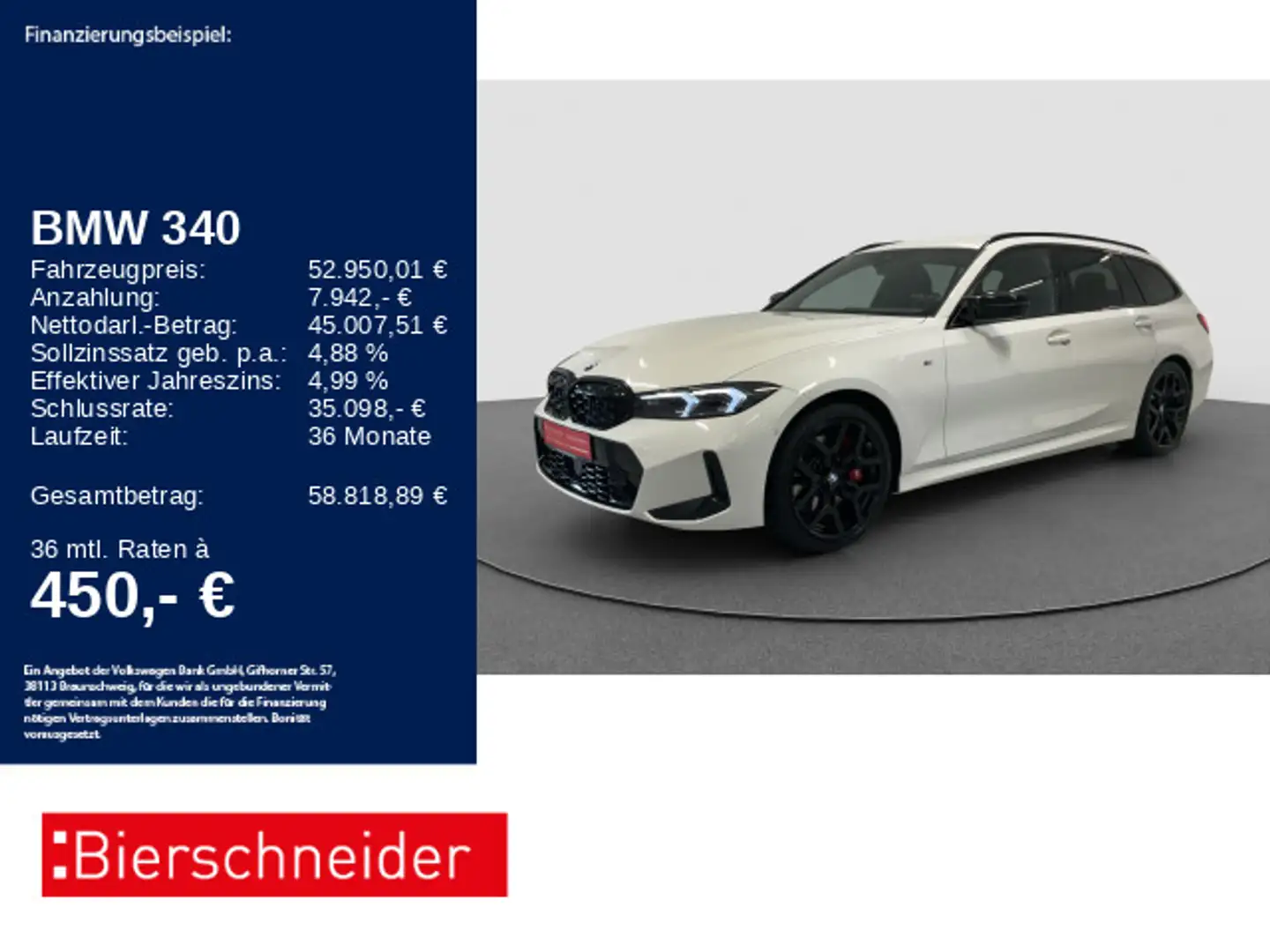 BMW 340 i Touring xDrive 19 M SPORT PRO CAM Weiß - 1