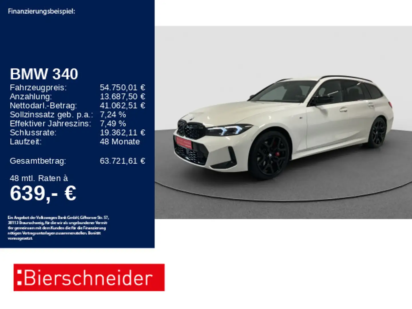 BMW 340 i Touring xDrive 19 M SPORT PRO CAM Weiß - 1