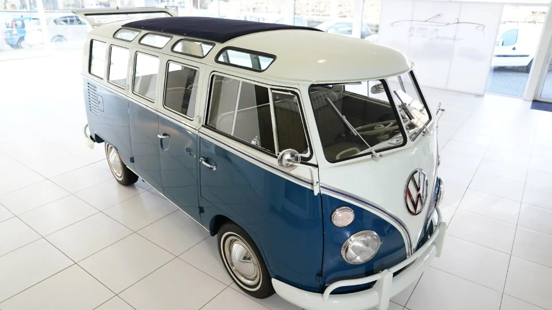 Volkswagen T1 Samba 21-windows Blauw - 1
