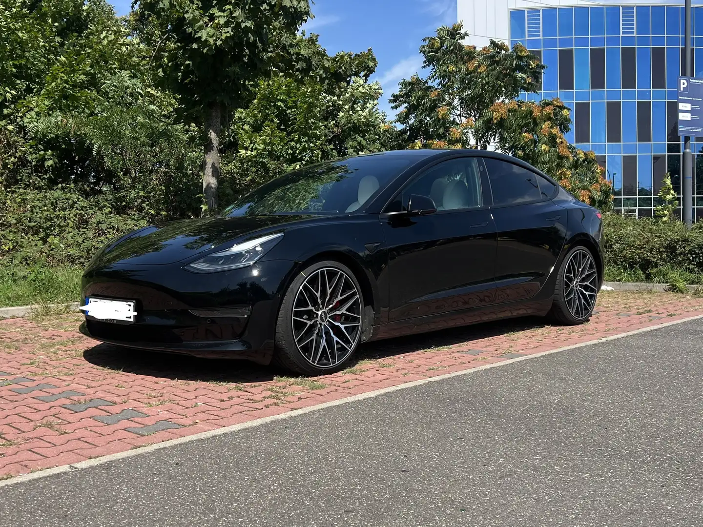 Tesla Model 3 Performance (schwarz - weiß) | Alcantara Schwarz - 1