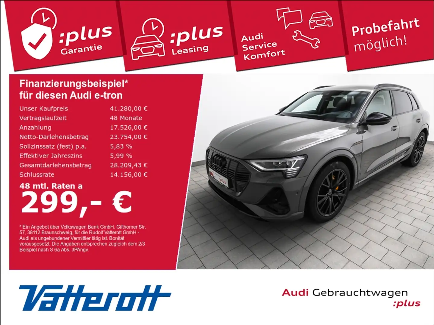 Audi e-tron 55 quattro S line Black Edition AHK HuD B&O Grau - 1
