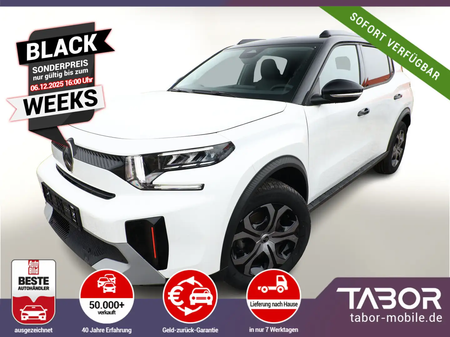 Citroen C3 Aircross MHEV 145 eDSC6 PLUS HUD UVP-14%* Bianco - 2