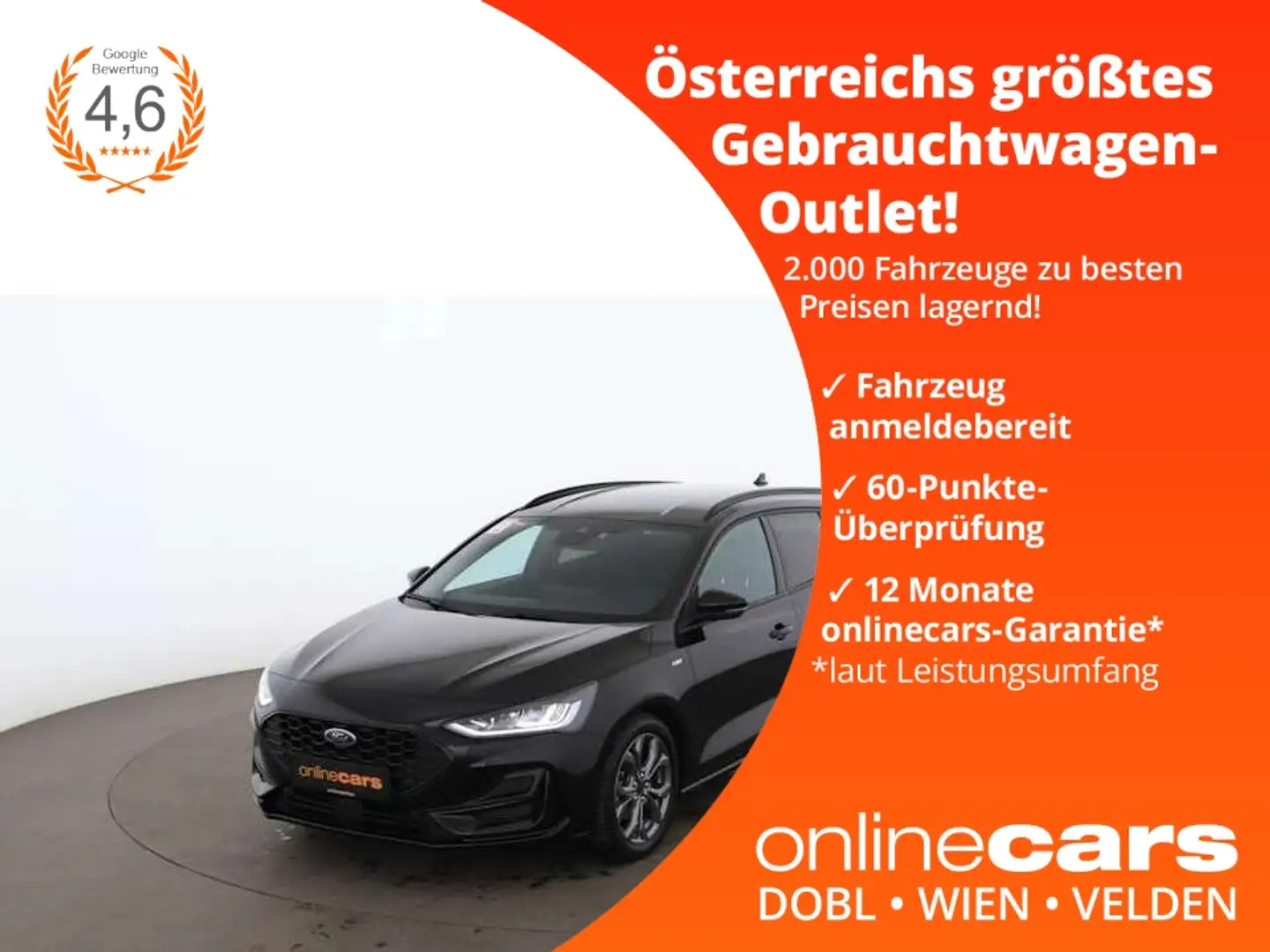 Ford Focus Turnier 1.0 EcoBoost ST-Line X Aut LED NAV Schwarz - 1