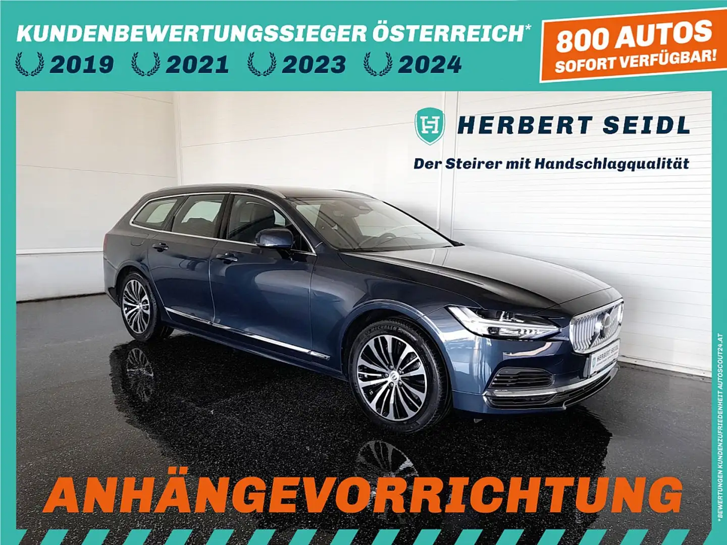Volvo V90 T6 Core PHEV 4x4 Aut. *VOLL LED / NAVI / VIRTUE... Синий - 1