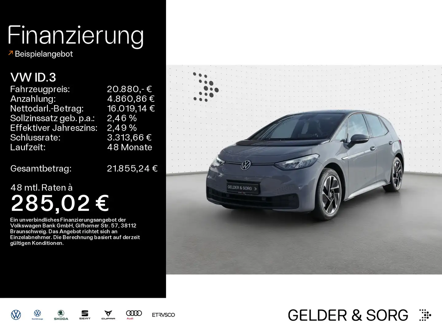 Volkswagen ID.3 Pure Performance Navigation*LED*DAB+ Grau - 1