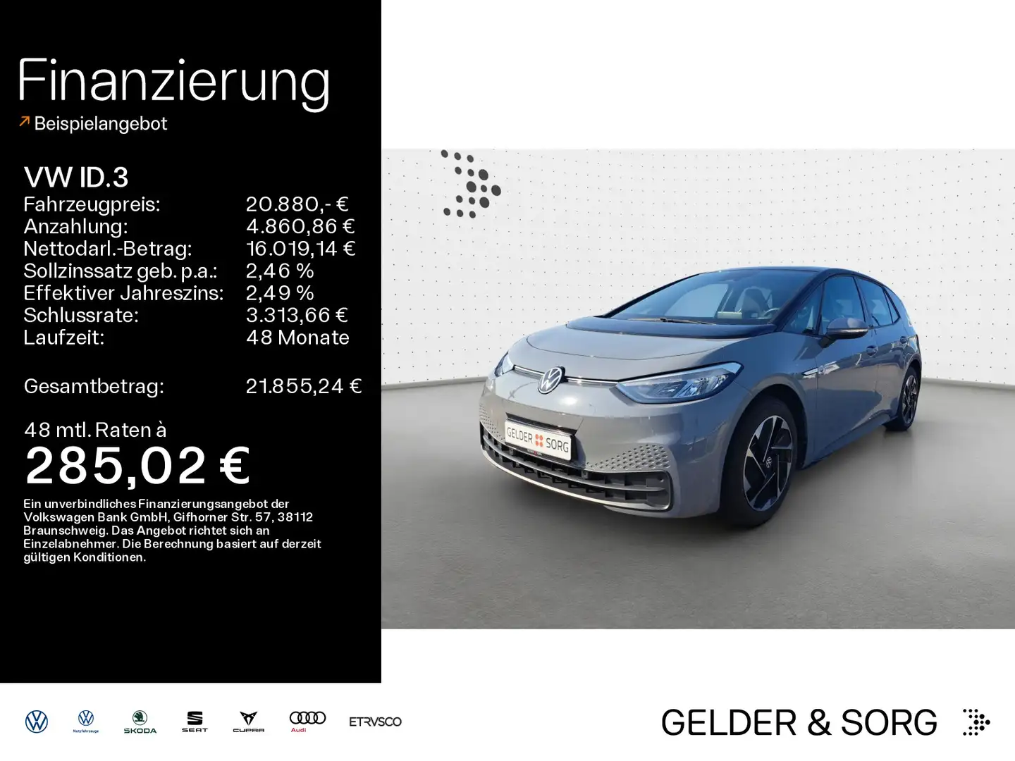 Volkswagen ID.3 Pure Performance Navigation*LED*DAB+ Grau - 1