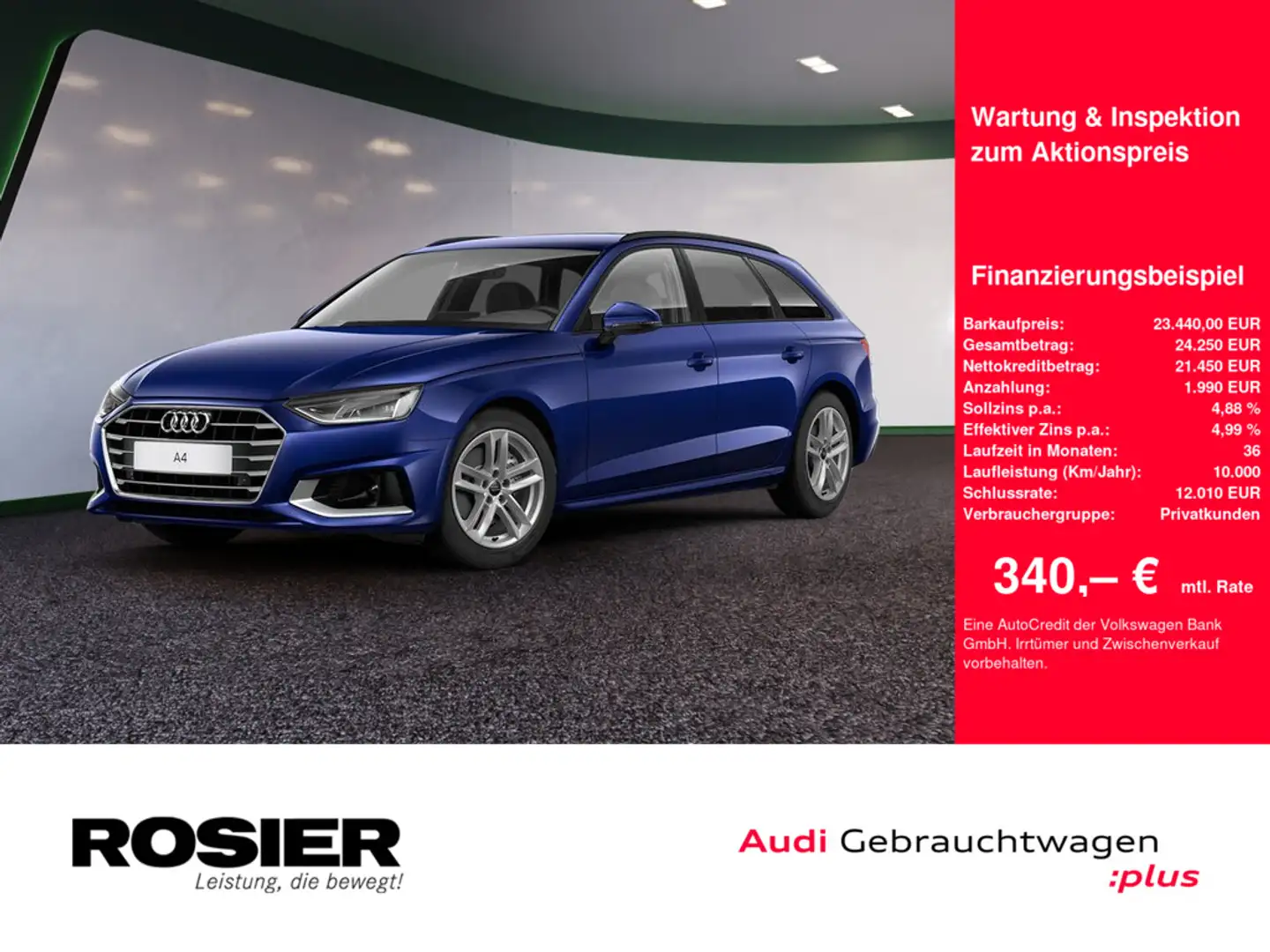 Audi A4 Blau - 1