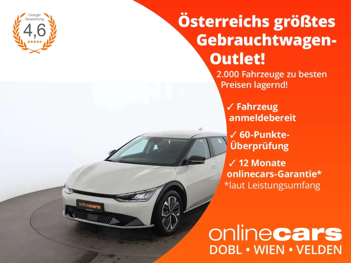 Kia EV6 77.4kWh Aut LED NAVI LEDER SITZHZG R-CAM Bej - 1