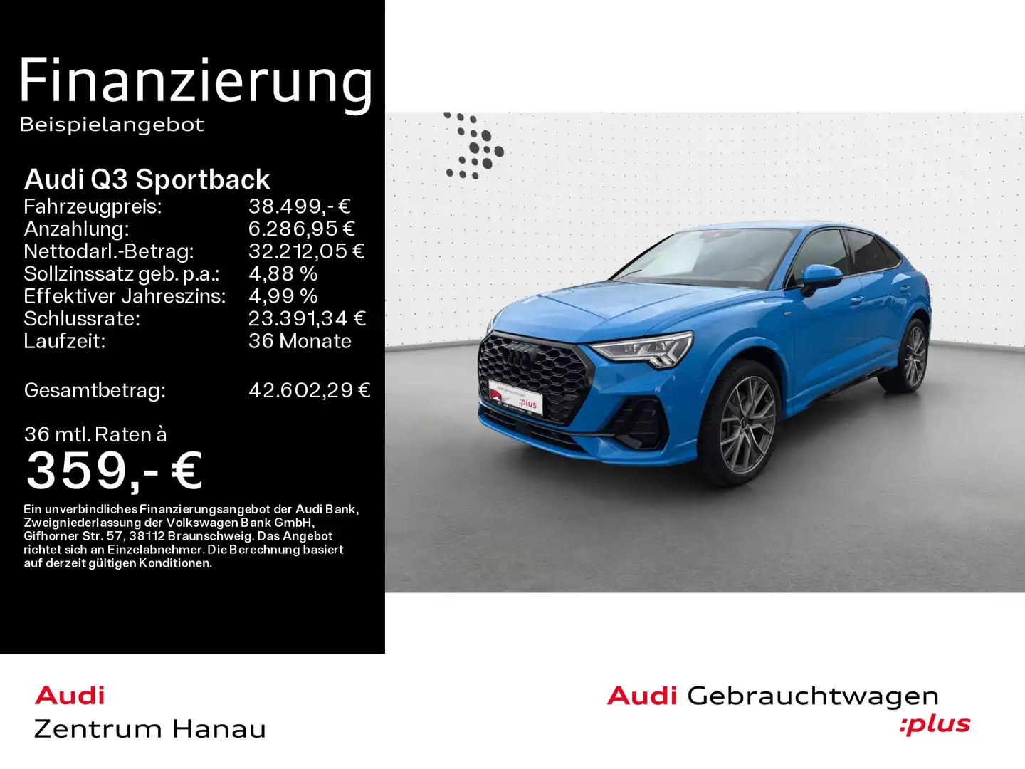 Audi Q3 45 TFSI QUATTRO S LINE *MATRIX*NAVI Blau - 1