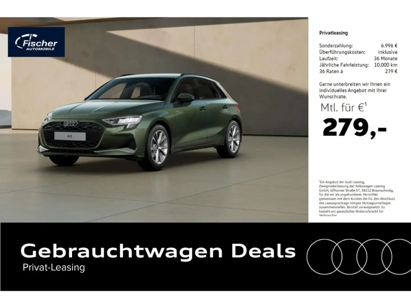 Audi A3 Sportback 35 TFSI advanced Grün - 1
