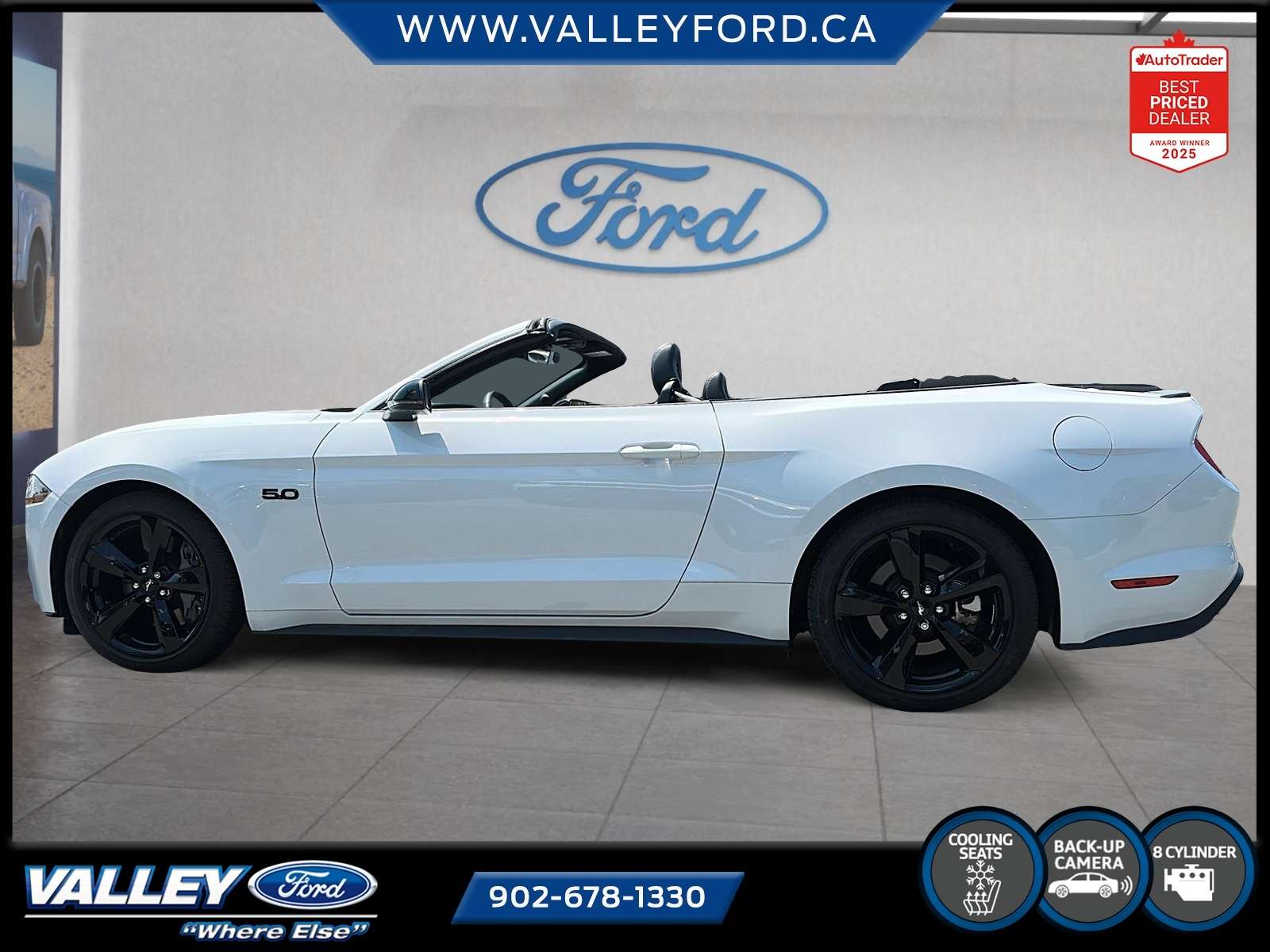 White 2022 Ford Mustang Convertible Rear-Wheel Drive Automatic