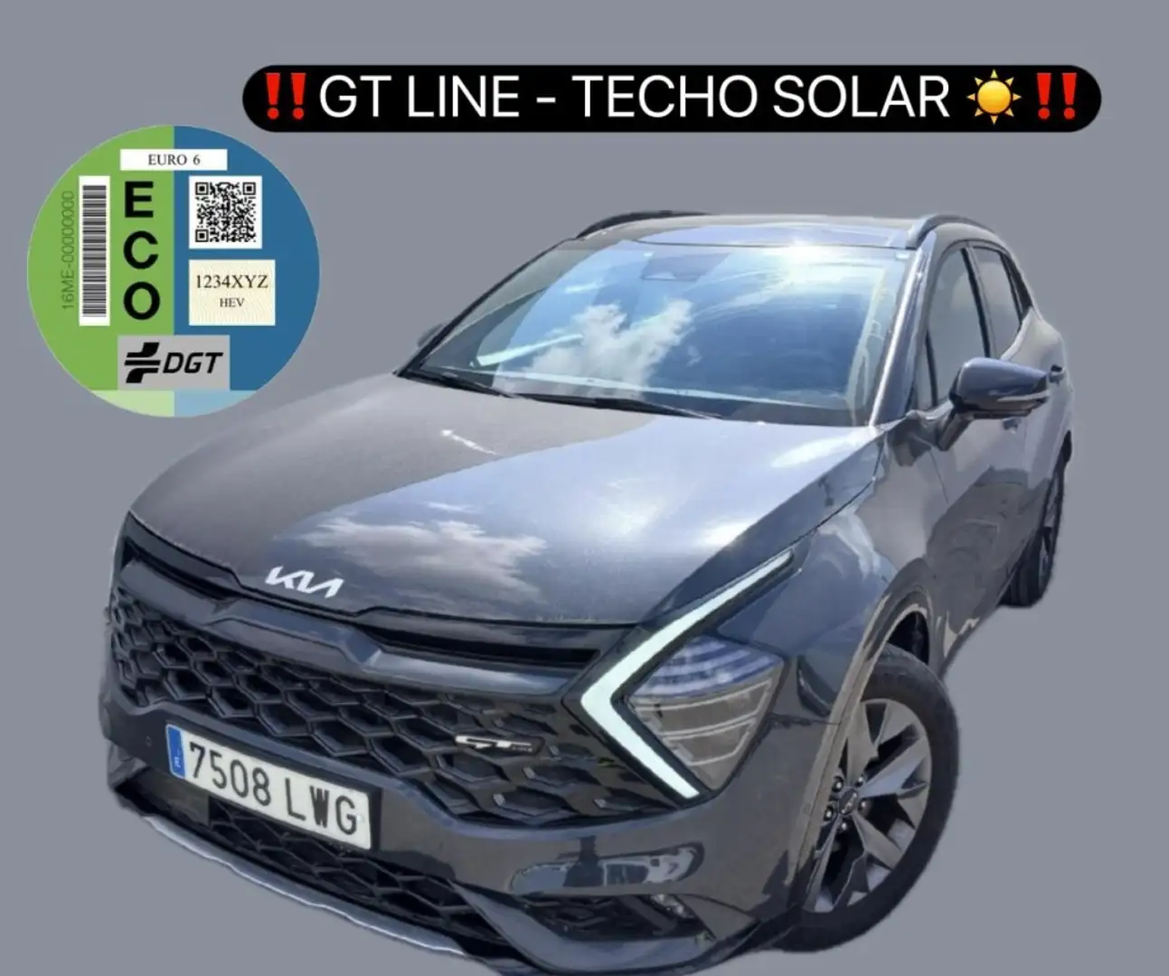 Kia Sportage 1.6 T-GDi HEV GT-line Negro - 1