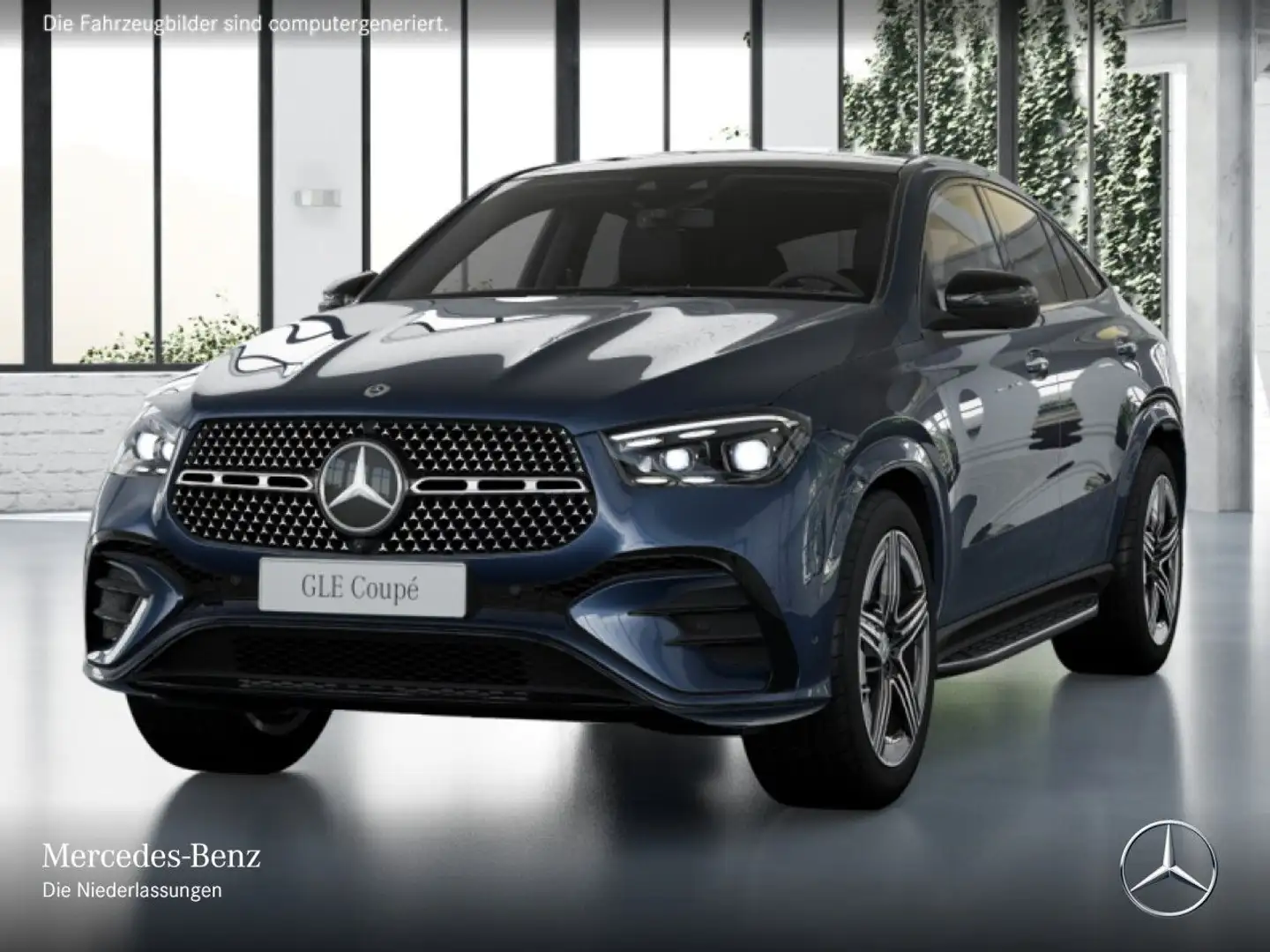 Mercedes-Benz GLE 450 d Coupé 4M AMG+NIGHT+PANO+360+AHK+SPUR+9G Bleu - 2