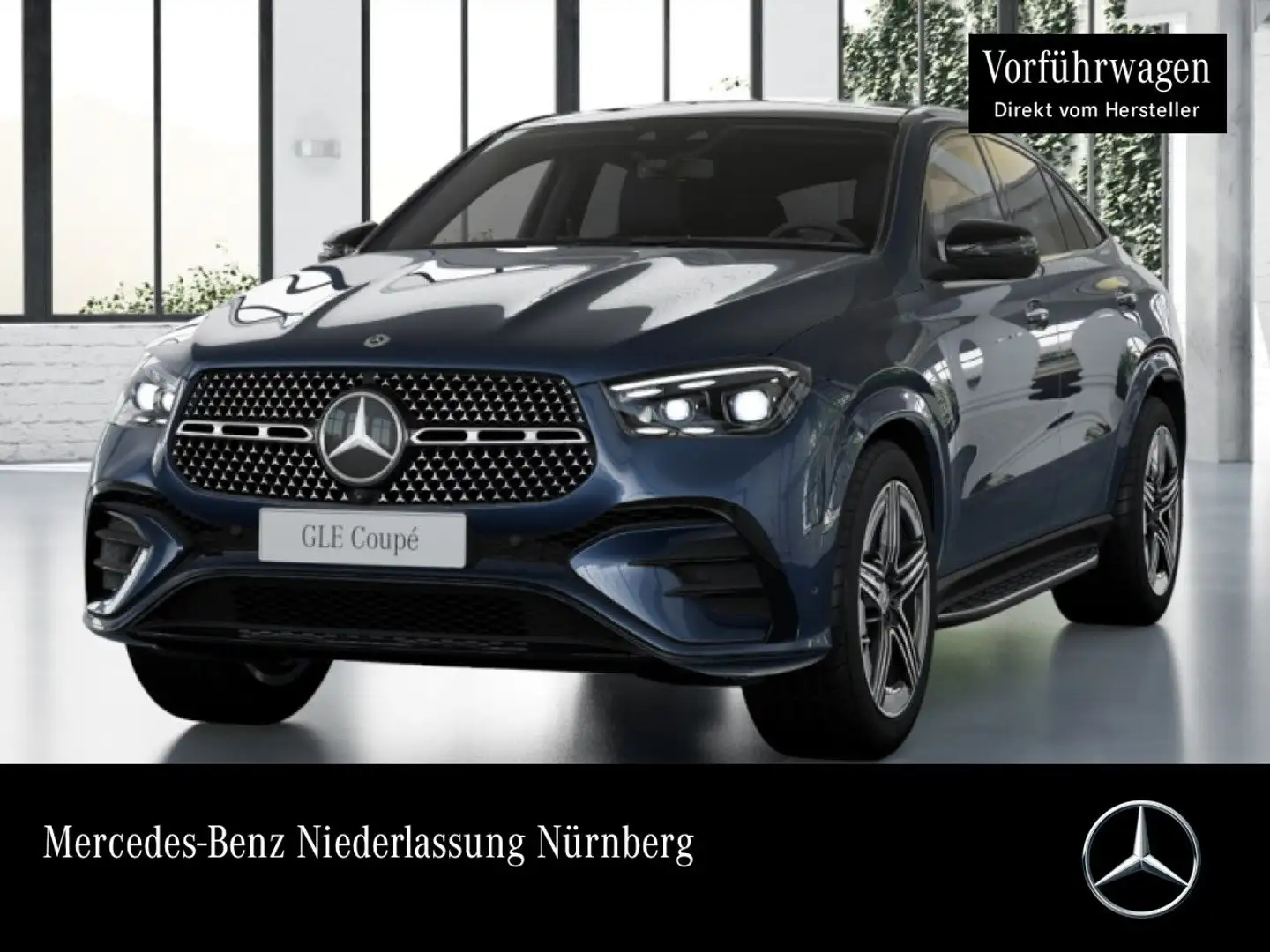 Mercedes-Benz GLE 450 d Coupé 4M AMG+NIGHT+PANO+360+AHK+SPUR+9G Bleu - 1
