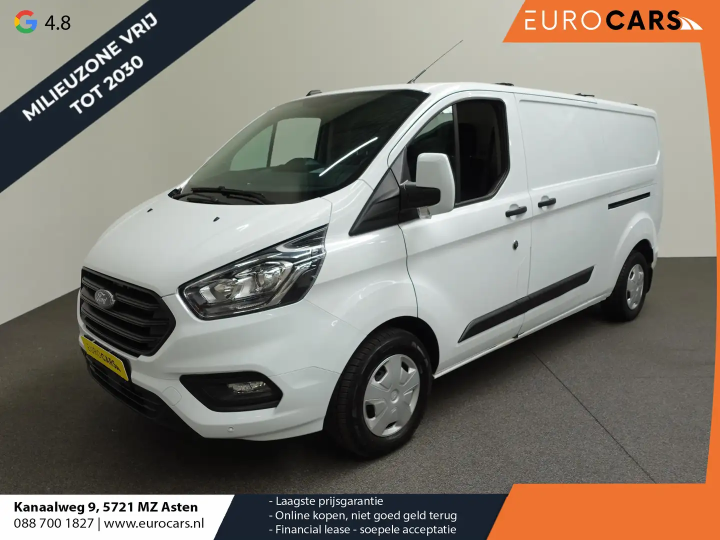 Ford Transit Custom 300 2.0 TDCI L2H1 Trend 2x Schuifdeur Trekhaak Air Wit - 1