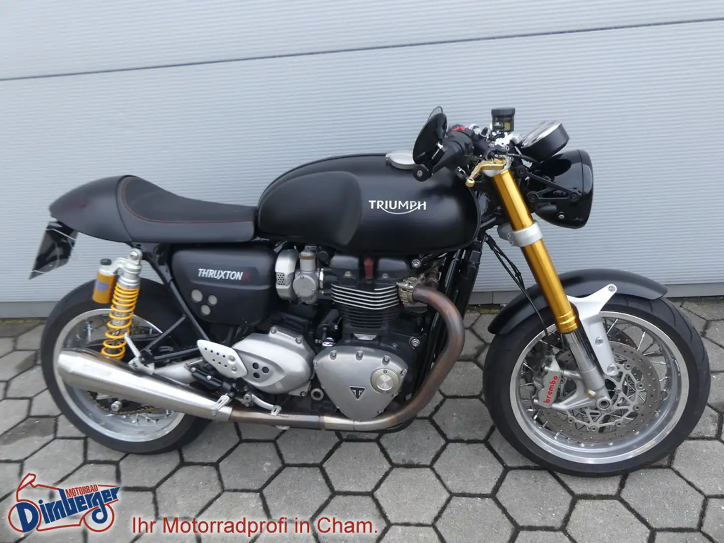 Triumph Thruxton 1200 R Dual Matt Black - Vance & Hin Negru - 1