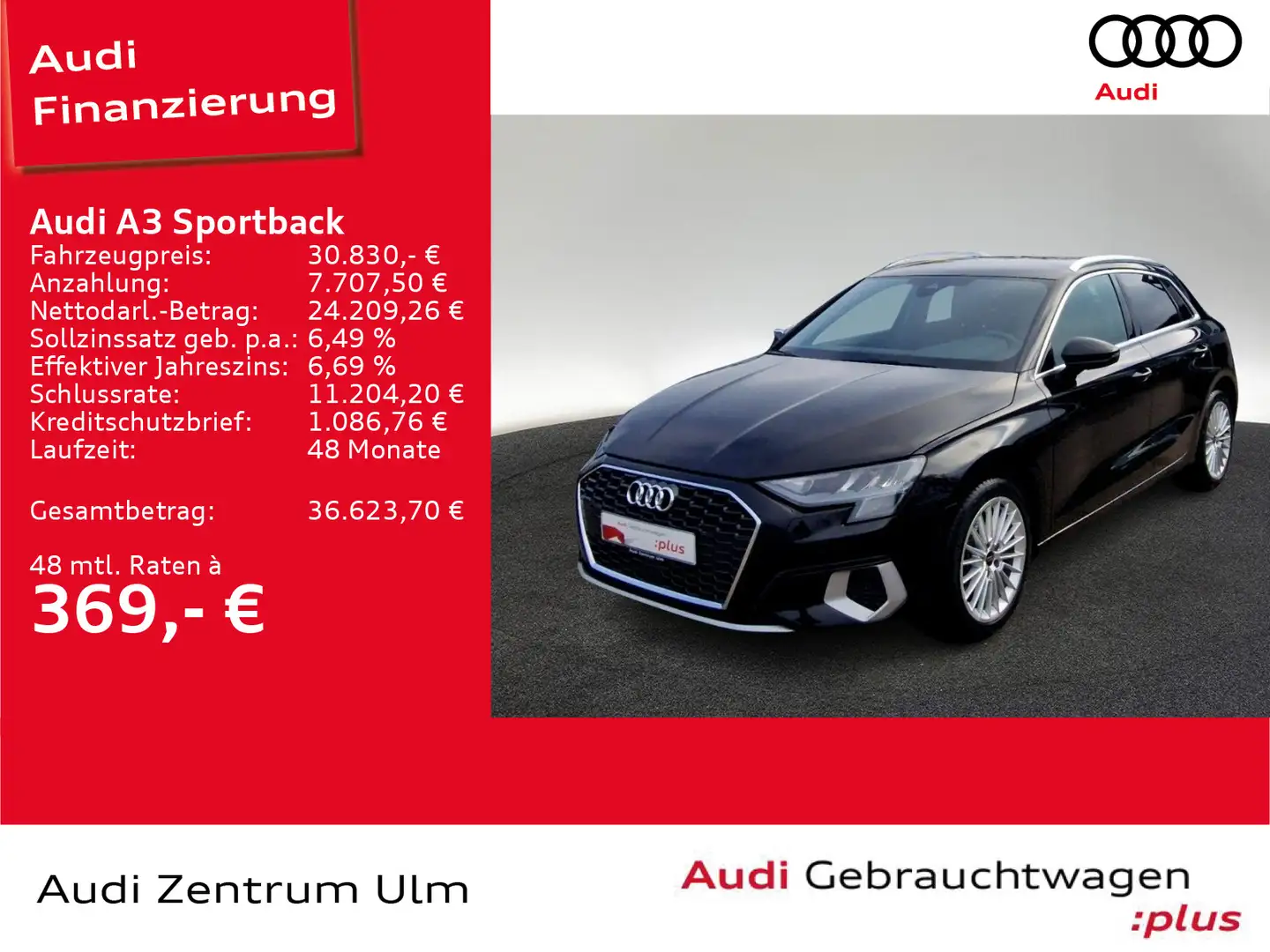 Audi A3 advanced 35TFSI AHK LED SHZ 5J.GAR. Schwarz - 1