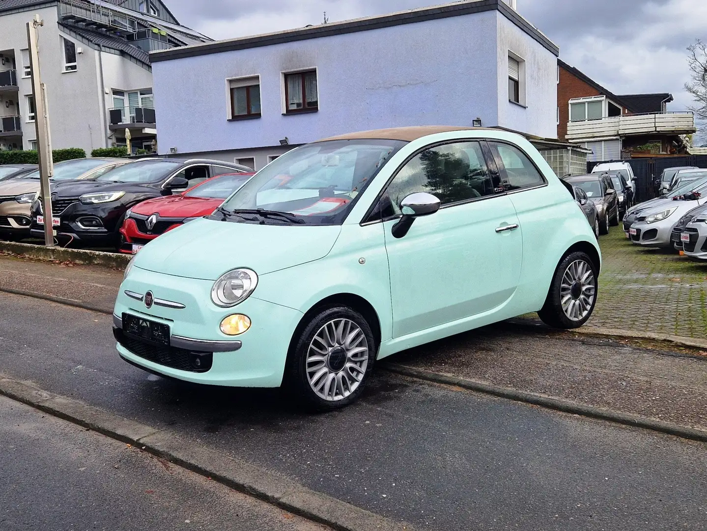 Fiat 500C Cult/Cabrio/Vollleder/Alufelgen/PDC hinten/Navi/ Зелений - 1