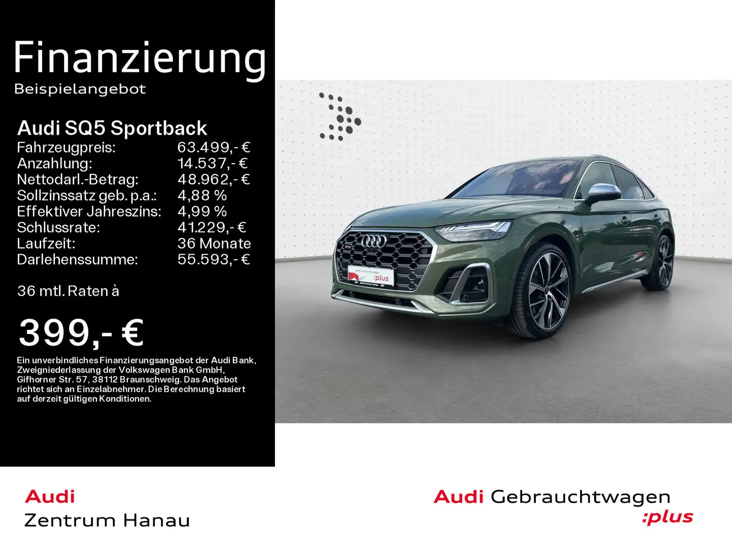 Audi SQ5 3.0 TDI V6 MATRIX*PANO*AHK*21 ZOLL Verde - 1