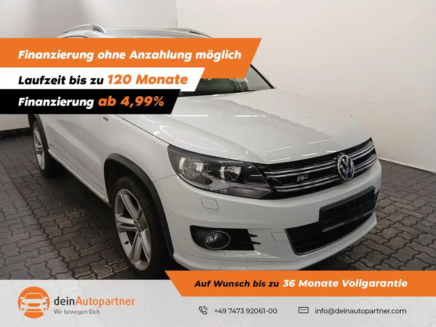 Volkswagen Tiguan 1,4 TSI R-Line NAVI/ RFK/ Tempomat Blanco - 1