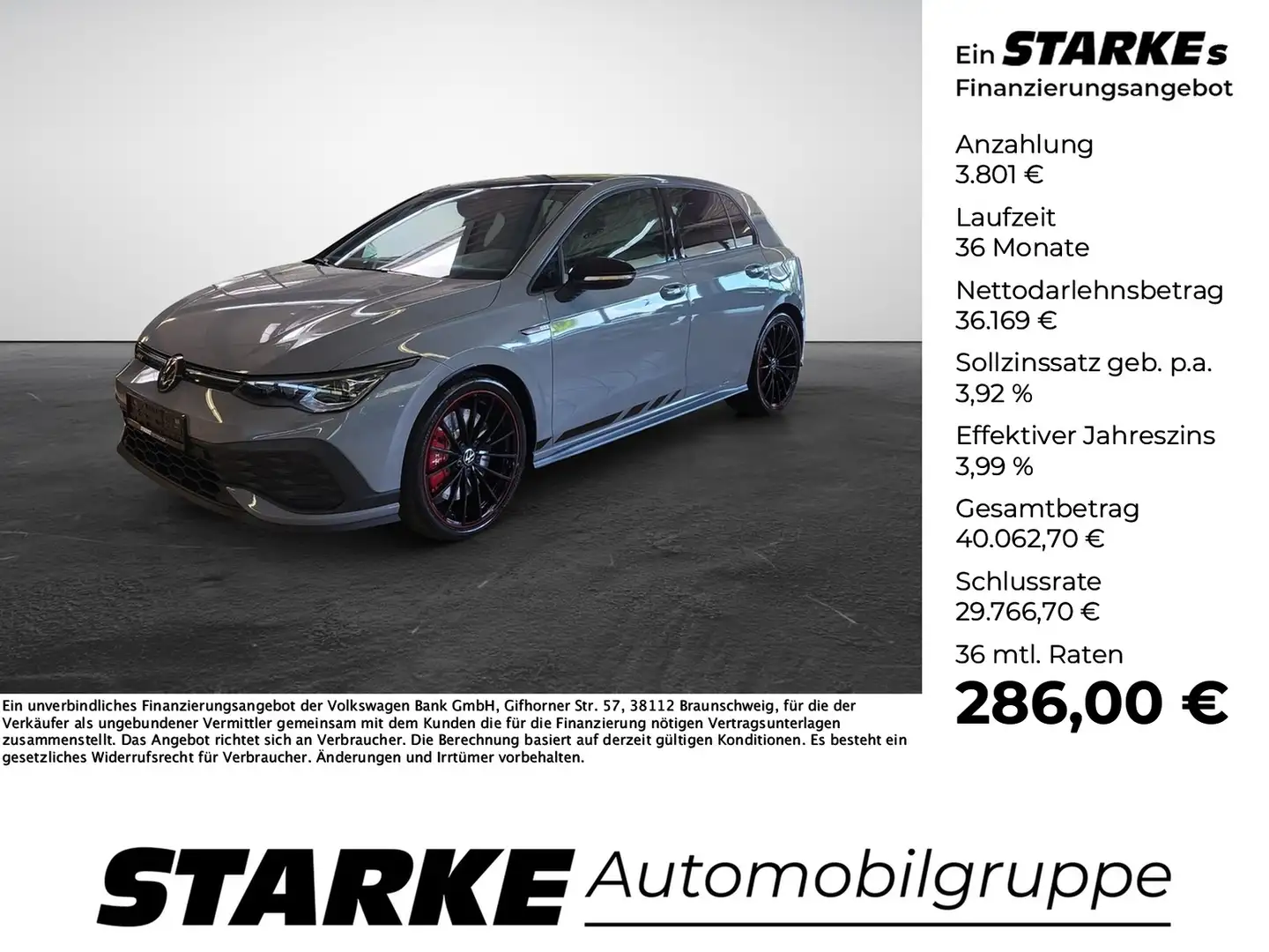 Volkswagen Golf GTI Clubsport 2.0 TSI DSG Black Style VMAX270 Akrap... Grijs - 1
