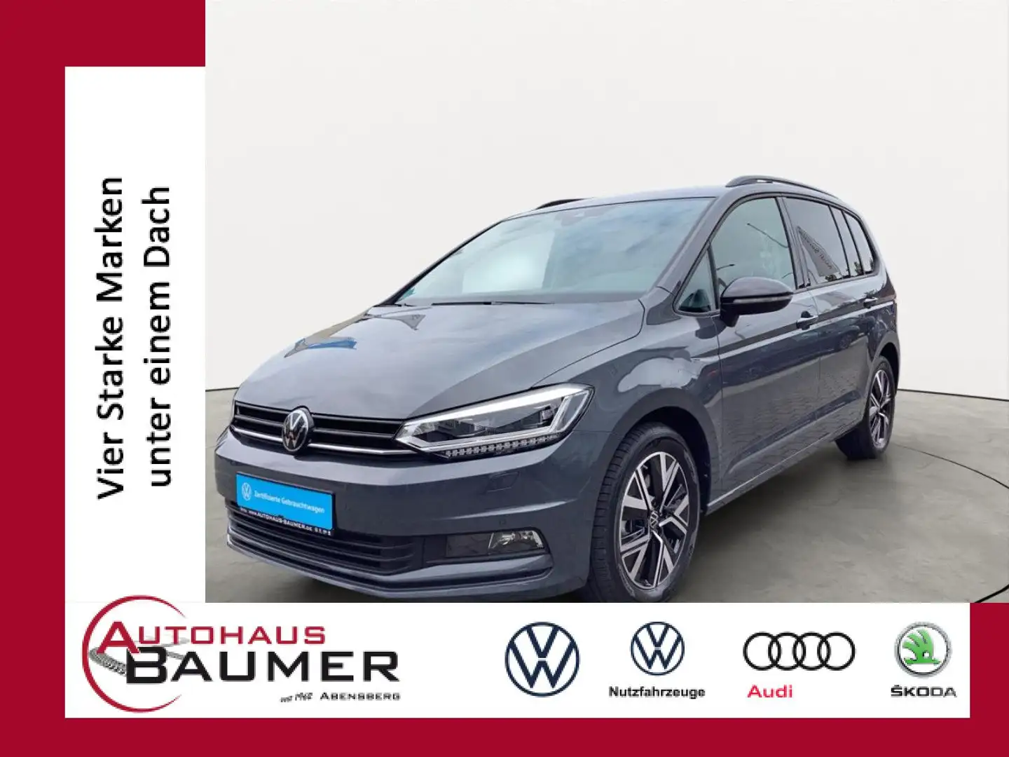 Volkswagen Touran Highline 2.0 TDI DSG AHK Kamera Navi LED Gris - 1