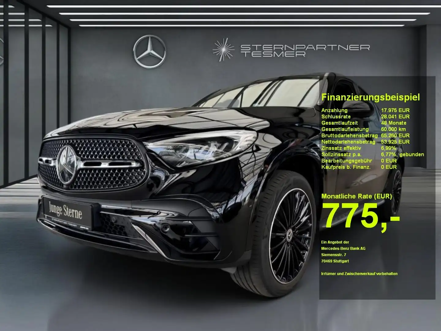 Mercedes-Benz GLC 300 de 4M Coupé AMG, 20'', Night-P., Pano-D. Nero - 1