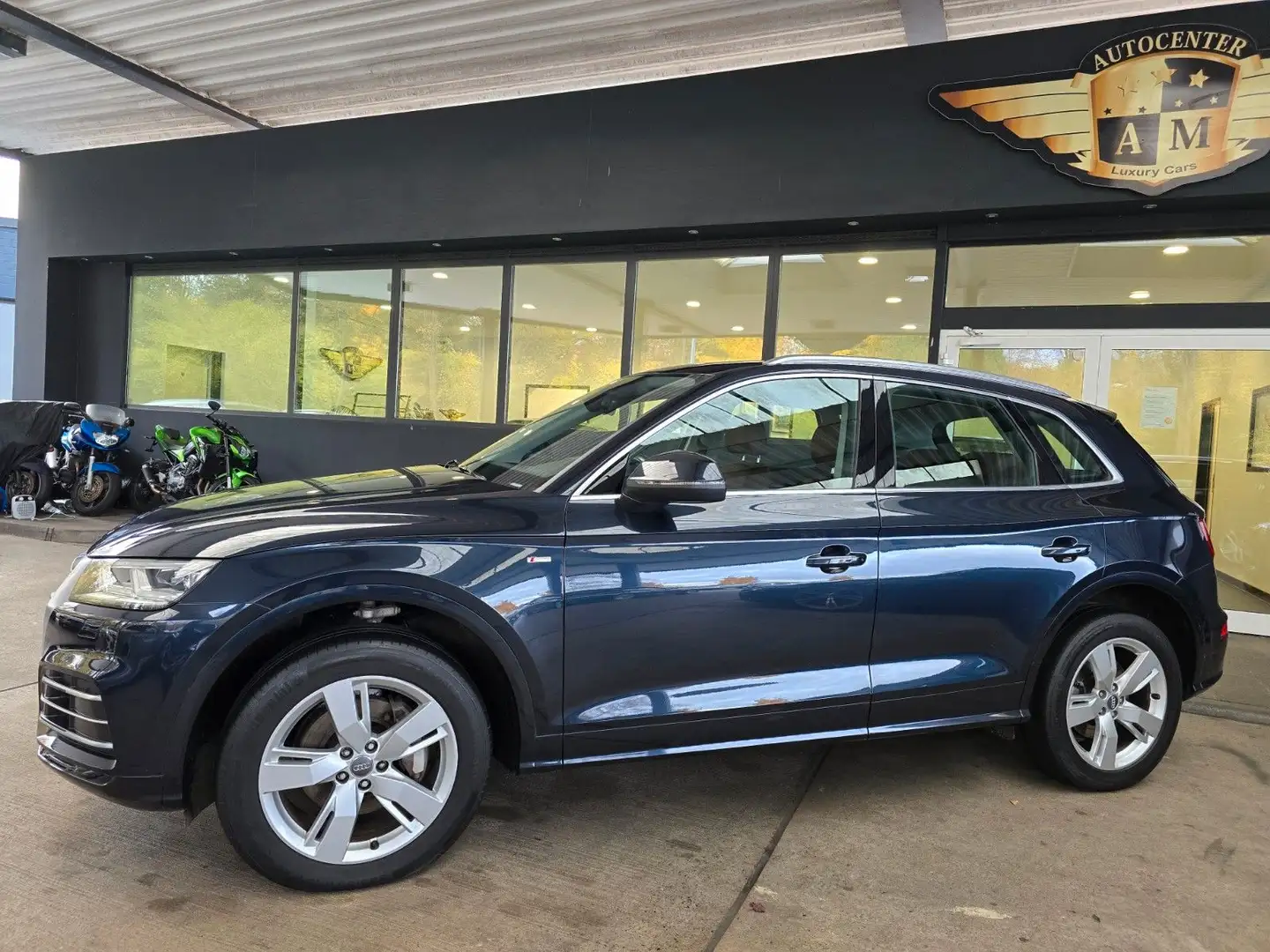 Audi Q5 2.0 TDI quattro S-Line PANORAMA/LEDER/AHK/APS Blau - 2
