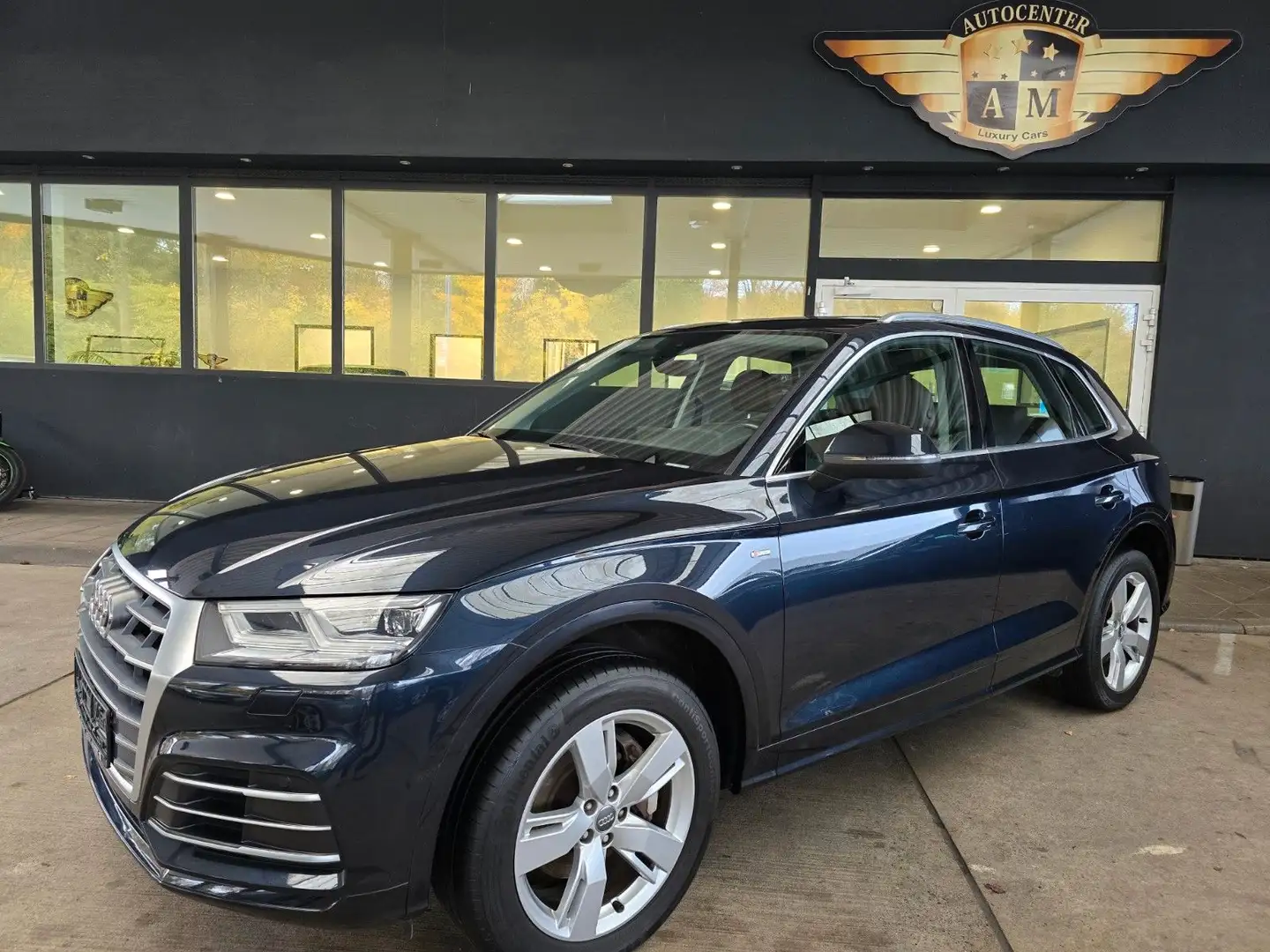 Audi Q5 2.0 TDI quattro S-Line PANORAMA/LEDER/AHK/APS Blau - 1