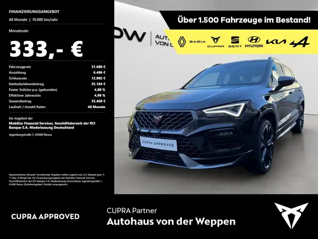 Cupra Ateca Basis Klima Navi Rückfahrkamera Sitzheizung