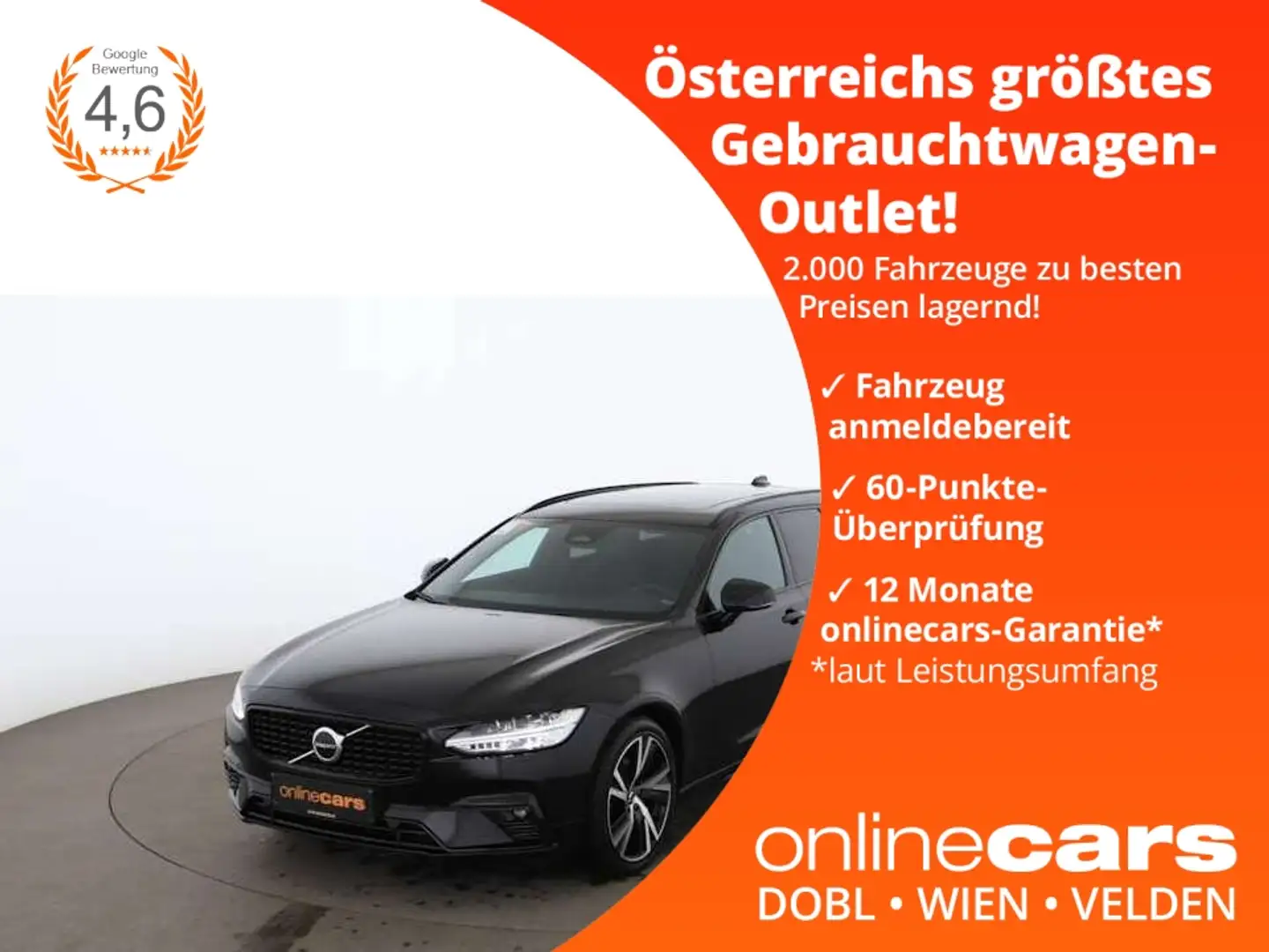 Volvo V90 Kombi B4 Plus Dark Aut LED SKY RADAR NAVI Fekete - 1