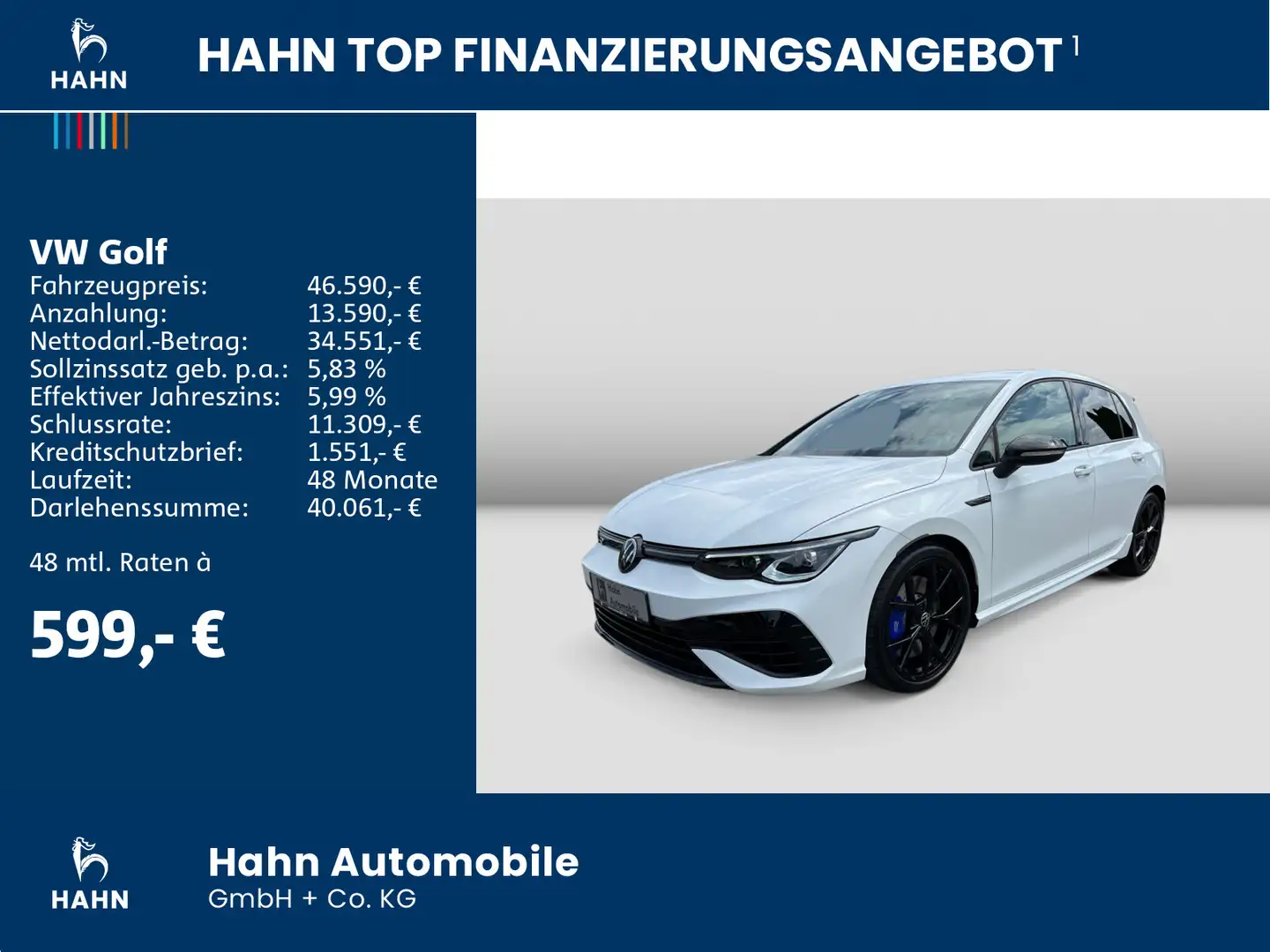 Volkswagen Golf R Performance DSG 2.0TSI 4Mo DCC BlackStyle Weiß - 2