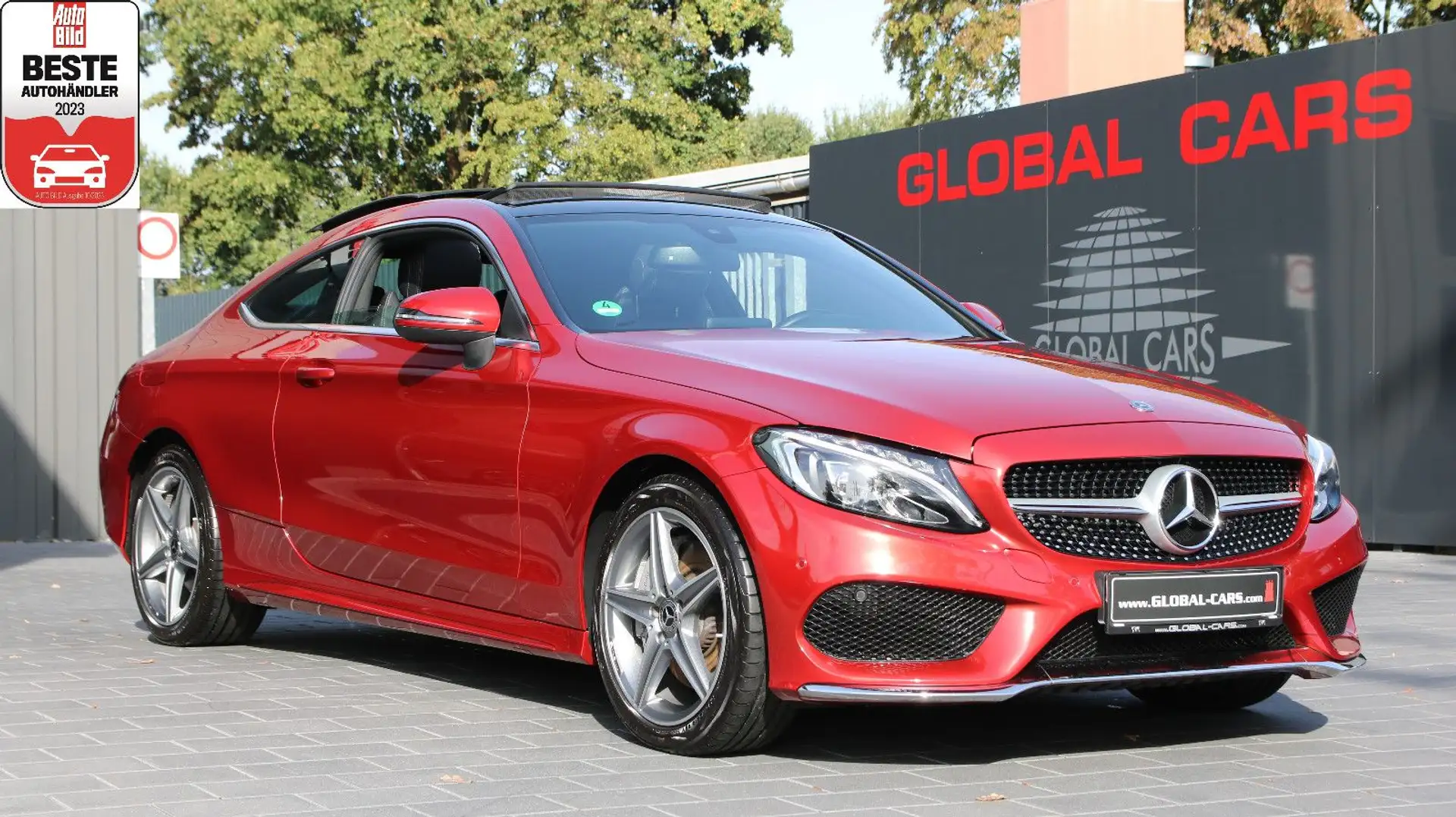 Mercedes-Benz C 250 COUPE 9G-TRONIC*2 x AMG LINE*PANORAMA*LED crvena - 1
